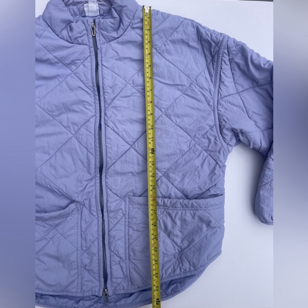 All In Motion Purple Quilted Lightweight Jacket Medium Oversized Relaxed Fit - Picture 3 of 6